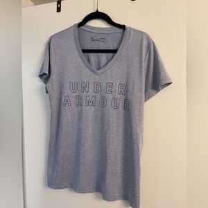 Under Armour Light Gray V-Neck Tee